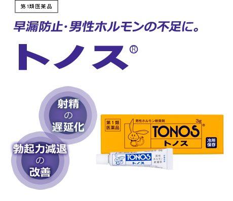第一類医薬品　男性ホルモンを補充する塗り薬　トノス